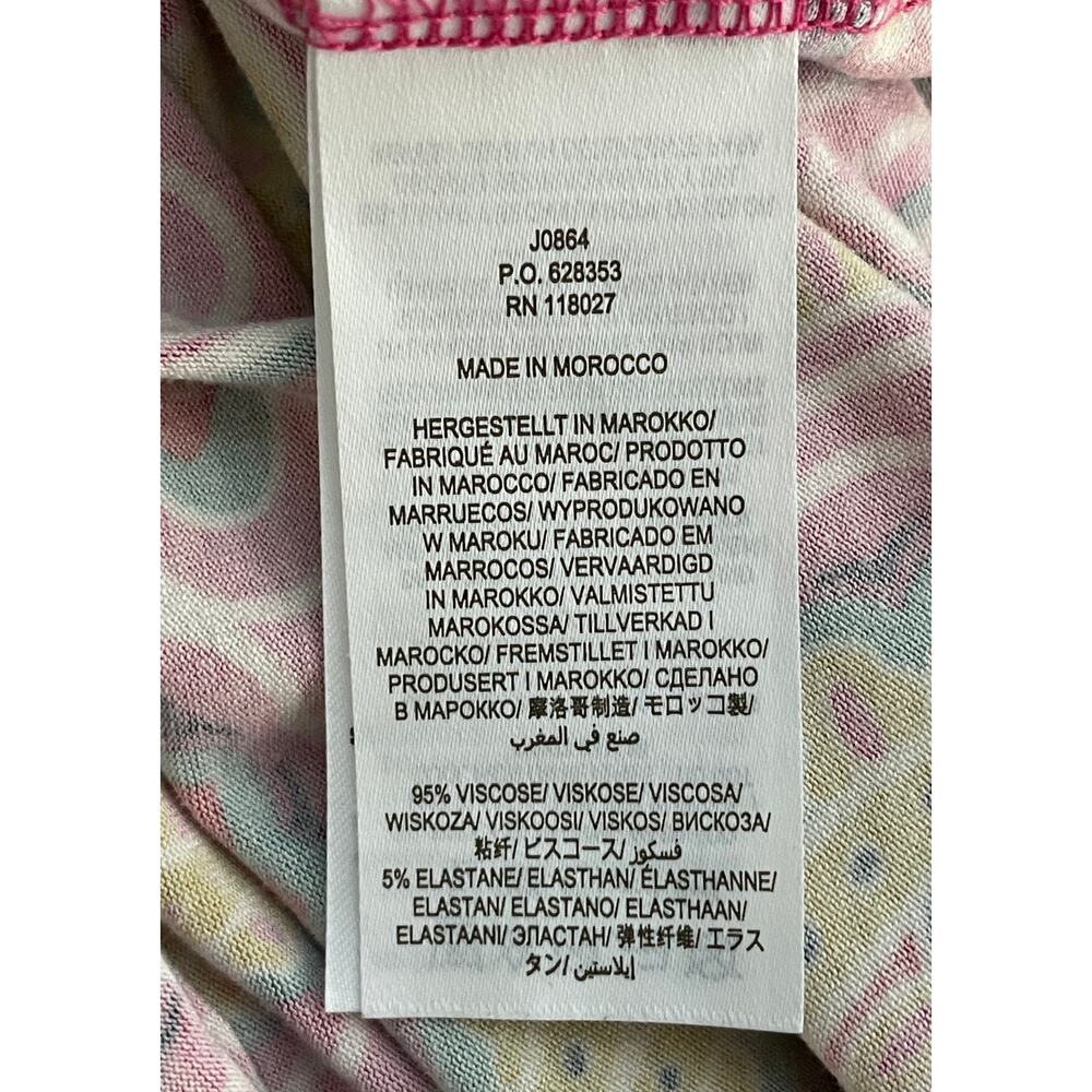 Boden Evangeline Jersey Faux Wrap Dress Pink Paisley Stretch Colorful 8 Petite - Picture 11 of 12